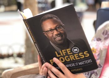 Woman reading Life in Progress